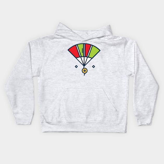 Folding Fan Kids Hoodie by Jonathan Wightman